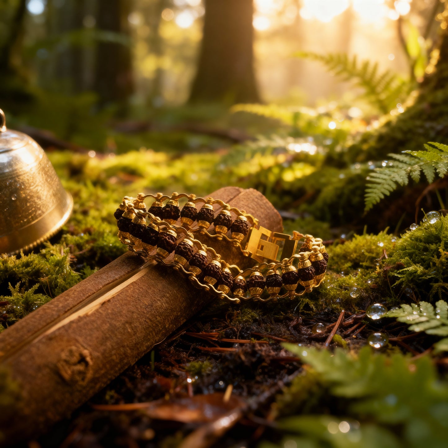 Gold Plated Modern Rudraksh Bracelet